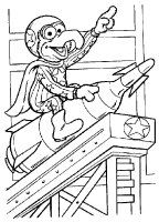 A coloring page of the muppets